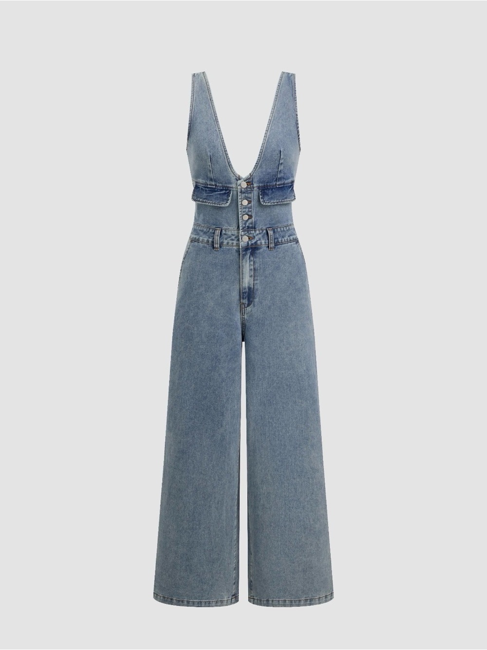 BNWT denim wide leg jumpsuit